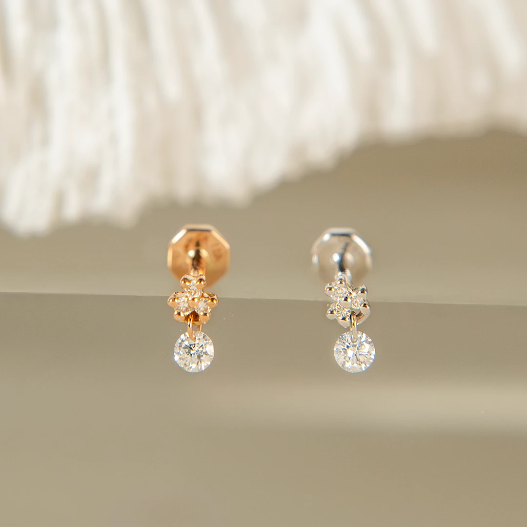 Clover shimmy diamond flat back